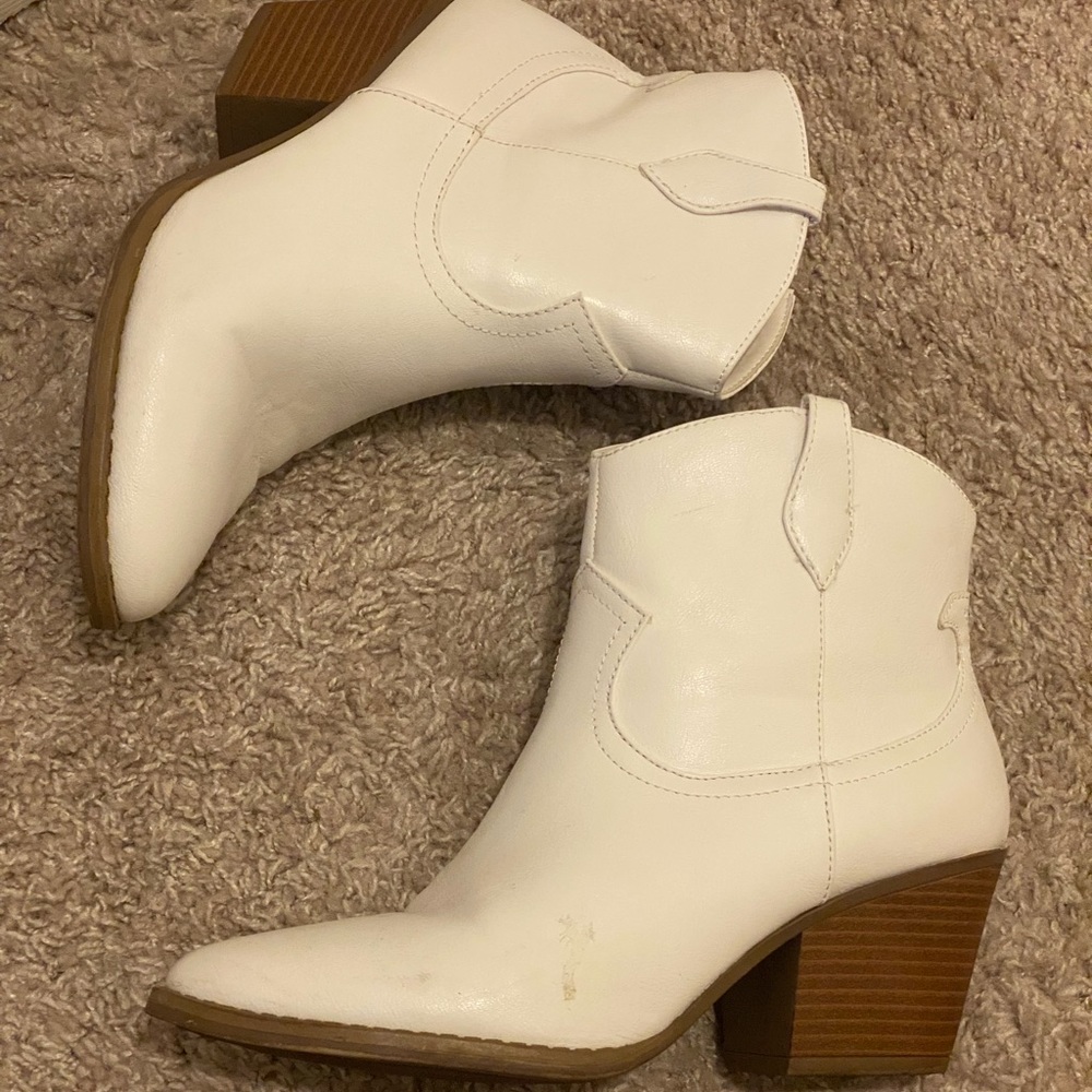 White Cowgirl Booties